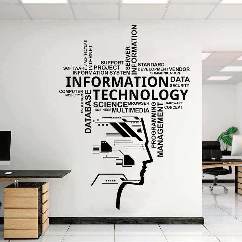 Information Technology Officer - Tecnologia da informação decalque da parede