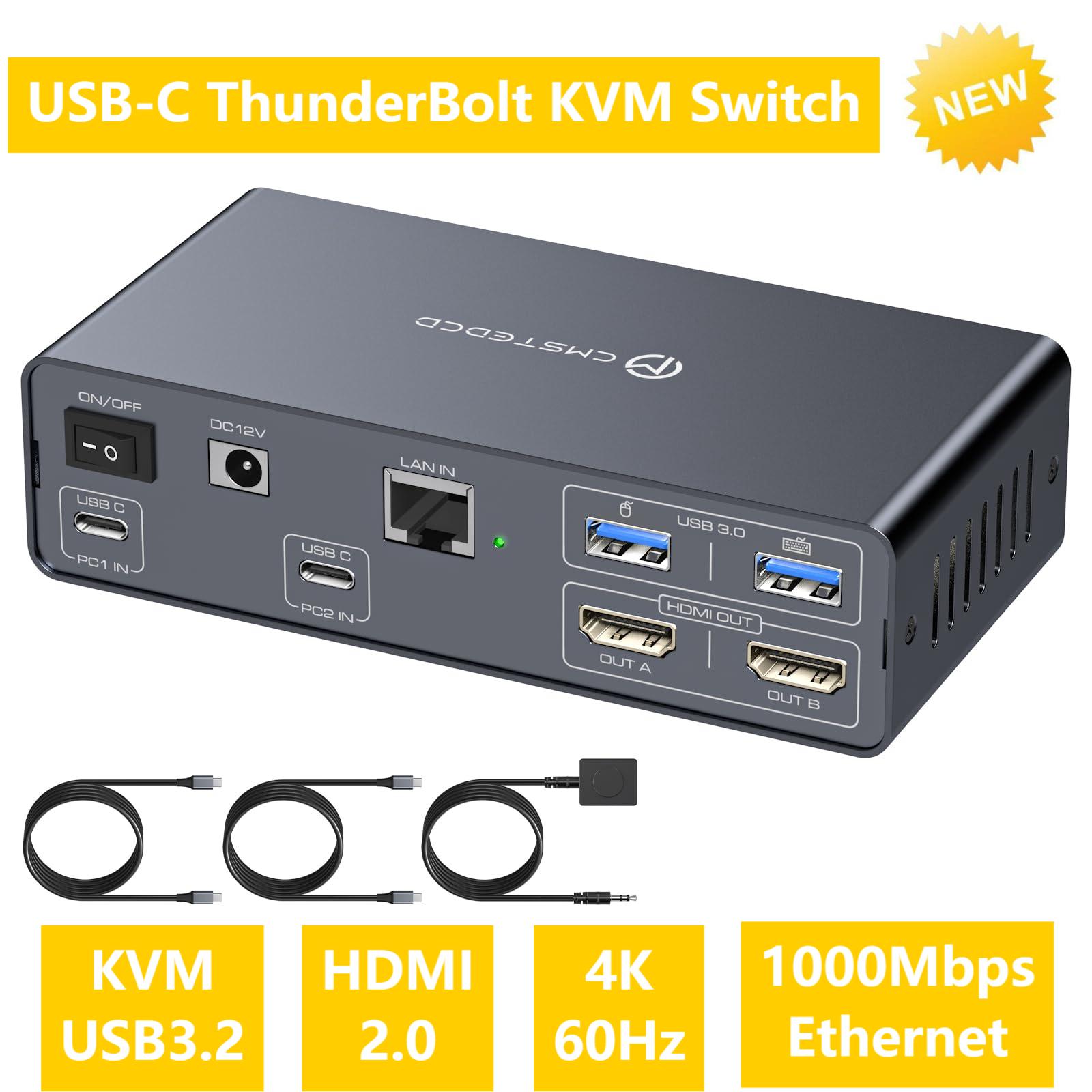 Docking Station Usb C - Usb c kvm switch 2 monitores