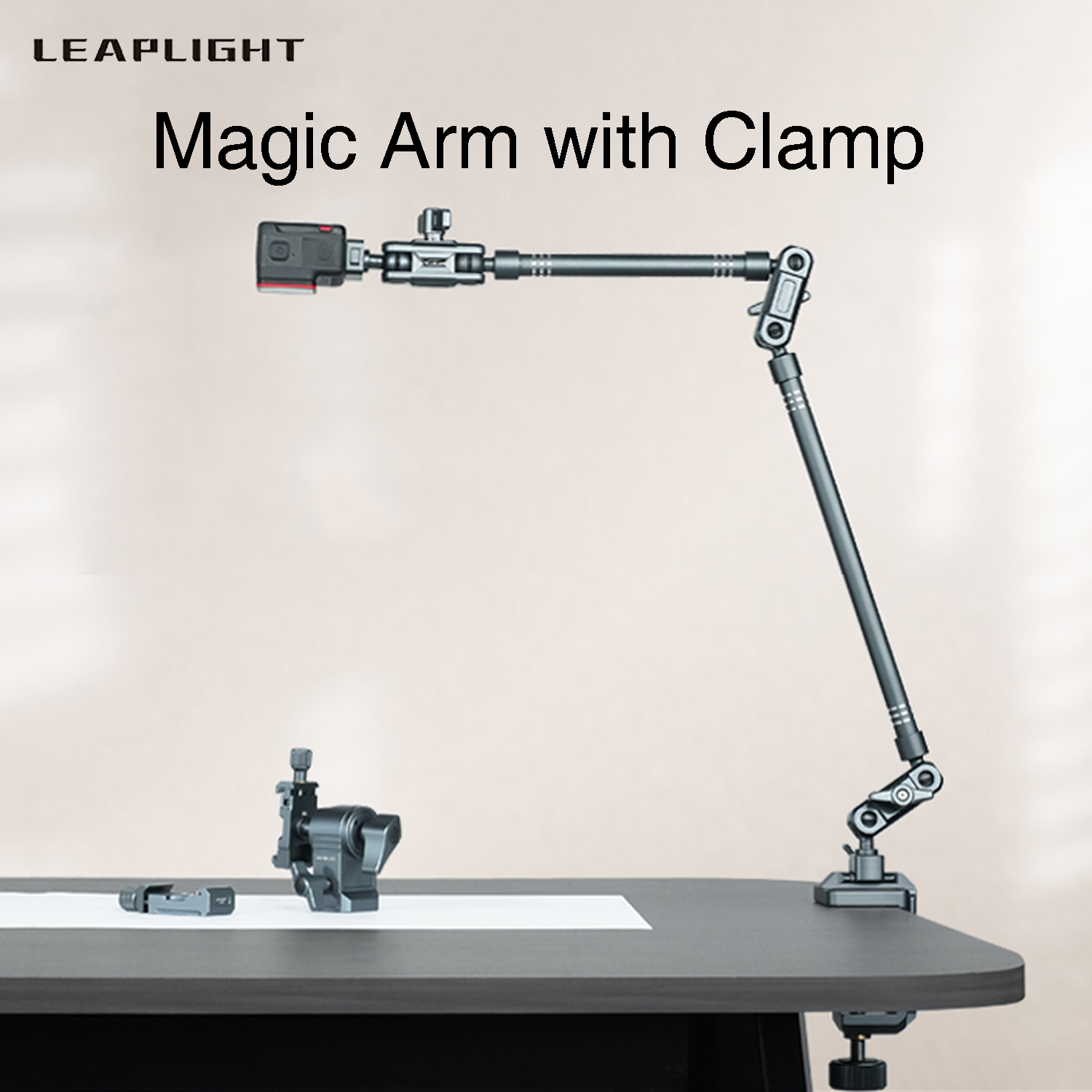 Webcam Stand Clip - Braço Mágico LEAPLIGHT com Grampo W,