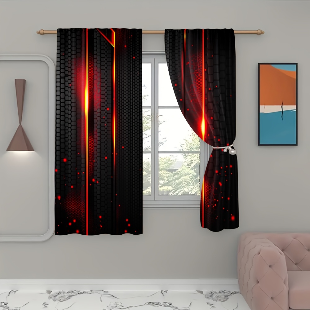 2 Peças Cortinas de Lava com E - Office Tech Room avaliação e preço