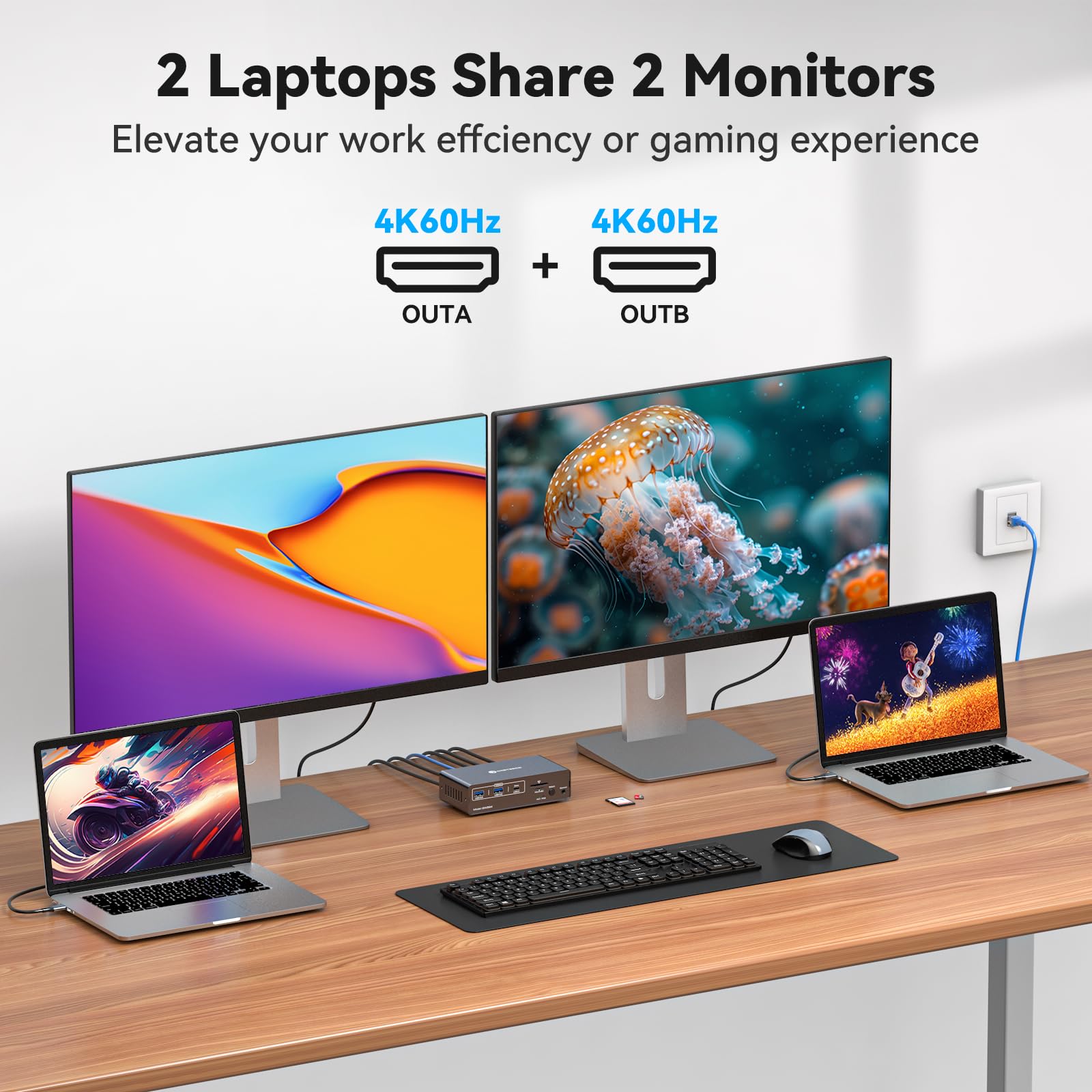 Usb c kvm switch 2 monitores 2 - Docking Station Usb C avaliação e preço