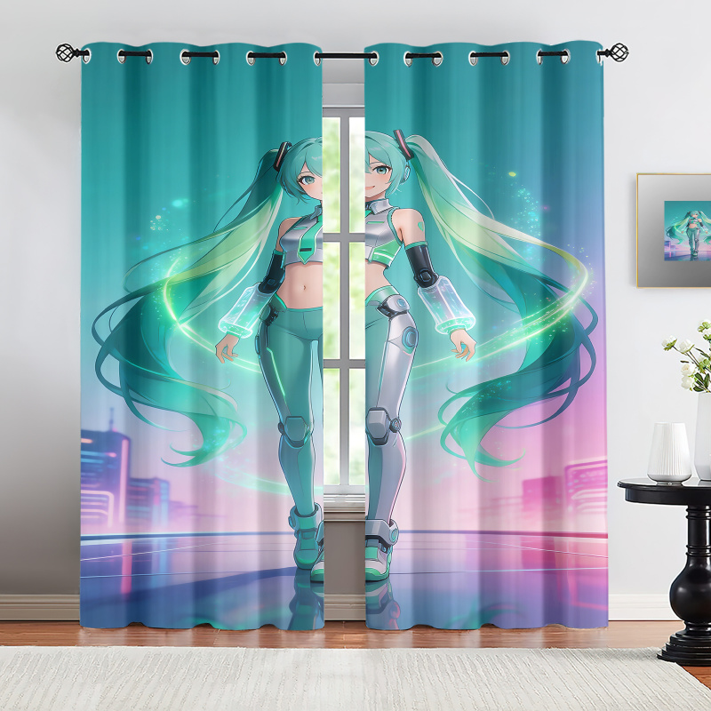 Cortinas Blackout Hatsune Miku - Office Tech Room avaliação e preço