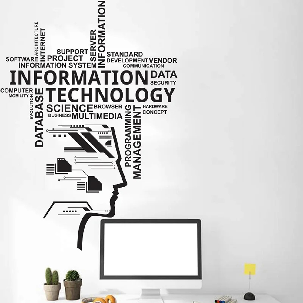 Adesivo de Parede de Vinil de  - Information Technology Officer avaliação e preço