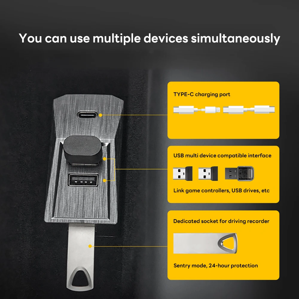 Hub USB para Porta-Luvas 2026  - Docking Station Usb C avaliação e preço