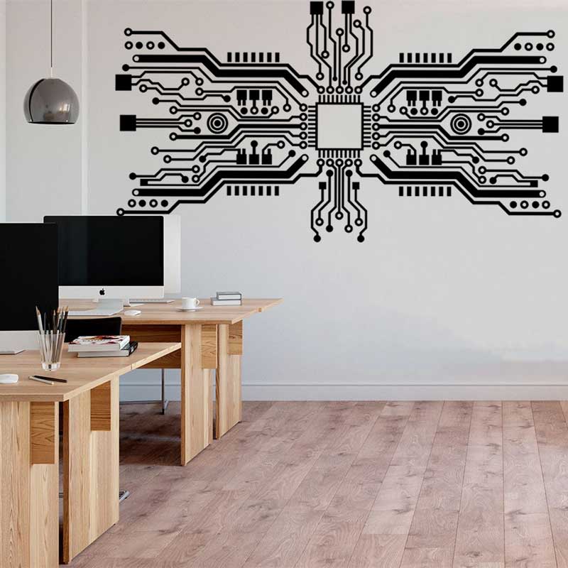 Circuit Board Chip Adesivo de  - Office Tech Room avaliação e preço