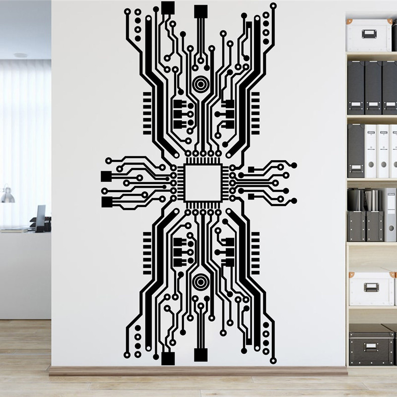 Circuit Board Chip Adesivo de  - Office Tech Room avaliação e preço