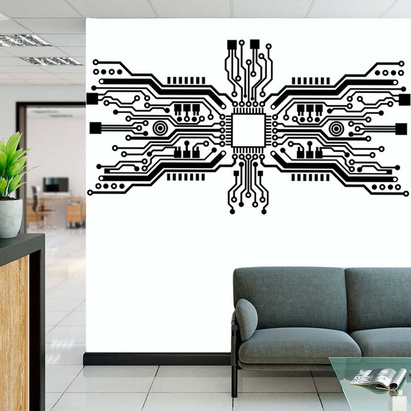 Circuit Board Chip Adesivo de  - Office Tech Room avaliação e preço